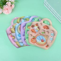 Gift Wrap 3pcs Cute Handle Plastic Zipper Bags For Candy Chocolate Cookie Nougat Biscuit Packing Children Day