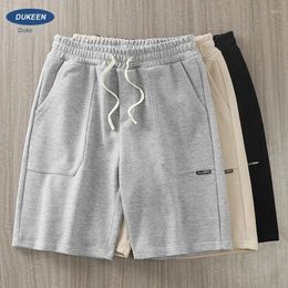 Men's Pants EN American Style Pearl Cotton ShortS Summer HigH Street Straight Leg Gray Casual Two-parT Trendy