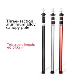 Shelters Thicken Aluminium Alloy Tent Pole Adjustable Tent Support Rods Beach Shelter Tarp Awning Replacement Pole for Camping Hiking Tent