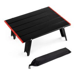 Furnishings Outdoor Camping Portable Table Foldable Mini for Tours Beach Tent Picnic Barbecue Tableware Folding Computer Desk Ultralight