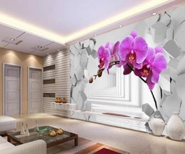 Wallpapers Custom Po Wallpaper Large 3D Stereo Romantic Flower Murals Room Sofa Home Decoration