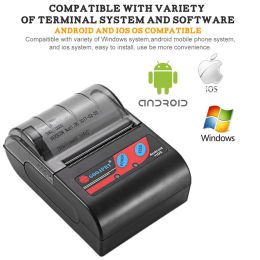 Brushes 58mm Mini Wireless Bluetooth Android Portable Mobile Thermal Receipt Printer for Windows Andriod