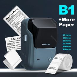Niimbot B1 Label Printer Portable Handheld Thermal Maker Bluetooth Barcode QR Code Sticker Paper Color Rolls Labeller White Tag