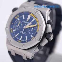 Athleisure AP Wrist Watch Epic Royal Oak Offshore 26703ST Mens Precision Steel Blue Plate Automatic Mechanical Swiss Watch Famous Luxury Sports Watch