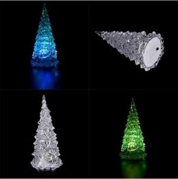 Christmas Tree Colourful Changing LED Desk Table Lamp Light With Seven Colours Romatic Luminous(Size:12 cm X 5.5 cm)