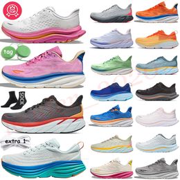 2024 Athletic Ons Cloud Bottoms Running Shoes Clifton 9 Bondi 8 Womens Mens Jogging Sports Trainers Free People Kawana White Black Pink Foam Runners Sneakers Size 47
