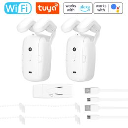 2PCS Tuya WiFi Intelligent Curtain Motor Electric Curtain Robot Automatic with Gateways Support APP Remote Control Timer Setup