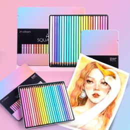 Pencils Marco 12/24 Colours NEW Trendy Pastel Colours Nontoxic Macaron Colour Pencil Colour Pencils Set For Colouring School Art Supplies