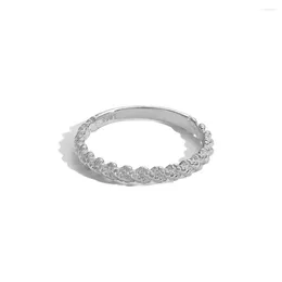 Cluster Rings S925 Silver Ring Fashion Niche Fried Dough Twists Design Sense Ins Style Students Can Wear Closed Jewellery