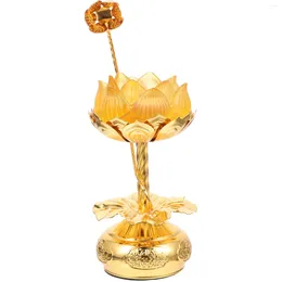 Candle Holders Lamp Head Butter Base Table Top Decor Temple Holder Glass Exquisite Light