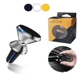 4 Magnet Aluminium Metal Air Vent Magnetic Mobile Holder Magnet Car Holder With Retail Package For All Cellphone8857978