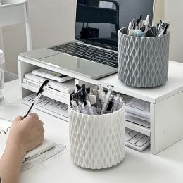 Holders INS Pen Holder Stationery Organiser Rotatable Desk Organiser Storage Box Plastic Office School Supplies Cute Pencil Cup Holder