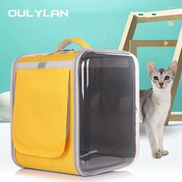 Cat Carriers Ouylan Carrier Bags Breathable Pet Small Dog Backpack Travel Transport Bag Carrying For Cats Supplies