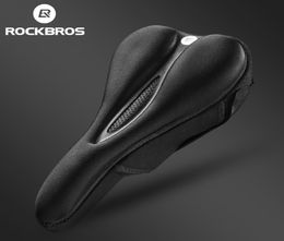 ROCKBROS Silicone Bicycle Saddle Cover Hollow Breathable MTB Bike Seat Cushion Cover Mat Silica Gel Saddle Cycling Accessories Par6309210