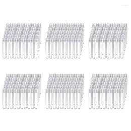 Storage Bottles 600Pcs Clear Plastic Test Tubes With White Screw Caps Sample Containers Push 12X75mm