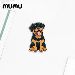 2023 New Funny Dogs Lapel Pin Acrylic Brooches German Shepherd Golden Retriever Handmade Epoxy Jewellery Shirt Bag Badge