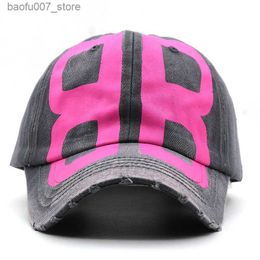 Ball Caps Ball Caps bb letter trucker hats Adult women casual cotton sports hats Adjustable soft distressed Baseball cap Men Street hip hop capJ230227Q240403