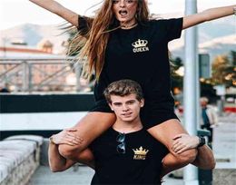 Valentine039s Gift Funny Couple T Shirts King And Queen Love Matching Tees Tops Outfits Poleras De Mujer Moda For Him and her 23408428