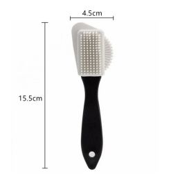 3 Side Cleaning Shoe Brush For Suede Nubuck Shoes Stain Dust Shoes Brush Steel Plastic Rubber Boot Household Cleaner Tools