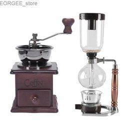 Coffee Makers Manual coffee grinder manual coffee bean grinder and Japanese siphon coffee machine Y240403