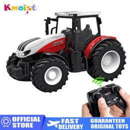 1/24 Remote Control Car RC Tractor Trailer with LED Headlight Farm Toys 2.4GHZ Truck Farming Simulator for Children Boy Toy Gift