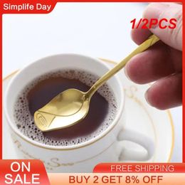 Coffee Scoops 1/2PCS Rose Spoon Not Fade Creative Modelling Stirring Spoons Household Supplies Long Handle Small