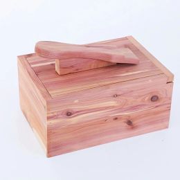 Kit Multi Functional Storage Stool Red Cedar Wood Shine Box Creative Shoes Care Kit