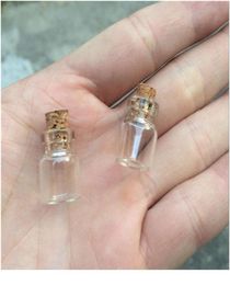 Mini Clear Amber Glass Bottles With Cork Empty Glass Vials Jars Decoration Crafts Bottles Glass Vials Jars 100pcs jllfWv4675094