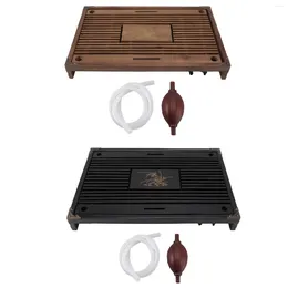 Tea Trays Water Storage Tray Durable Home Decor Simple Style Wood Plastic Serving Easy Cleaning Good Drainage For Family