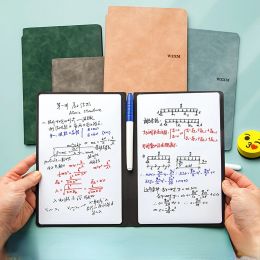 Notebooks Sixpiece set A5 Reusable Whiteboard Notebook Leather Memo Free Whiteboard Pen Weekly Planner Portable Stylish Office Notebooks