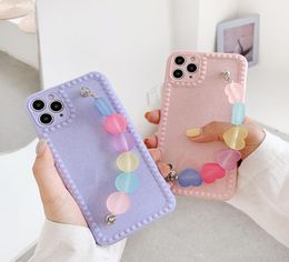 Fresh Korea cases Cute Candy Colour Love heart Bracelet Phone cases for iphone 14 13 12 mini X XR XS 11pro MAX 7 8 plus back soft c1253559