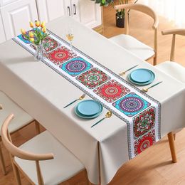 Nordic Tablecloth Fabric Waterproof, Anti-scald and Oil-proof Wash-free Rectangular Pvc Coffee Table Table and Desk Cloth Mat
