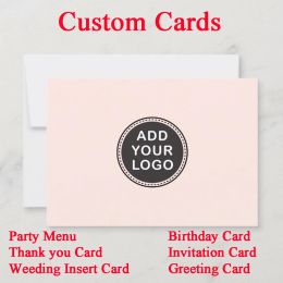 Envelopes Custom Cards Thank You Print Design Text Advertise Business Cards for Staff Position Studio Introduction Party Invitation
