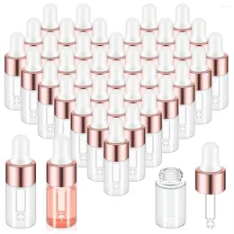 Storage Bottles 100Pcs Mini Glass Dropper Bottle Clear Essential Oil Dropping Sample Containers For Travelling 3Ml
