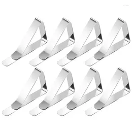 Party Decoration Q6PE Stainless Steel Tablecloth Clips Set Flexible Table Office Desktop Cloth Fixing