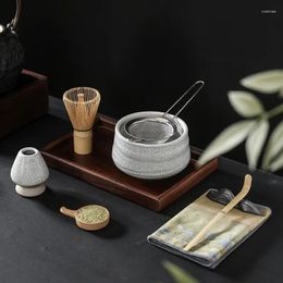 Teaware Sets 4/7 Pcs/set Matcha Tea Set Handmade Mixer Bowl With Bamboo Kit Whisk Scoop Gift Ceremony Traditional Chinese Accessorie