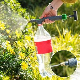 Gardening Watering Sprayer Beverage Bottle Watering Can High Pressure Small Manual Pressure Adjustable Spray Head Garden Spray