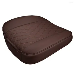 Car Seat Covers Soft Breathable PU Leather Front Cover Pad Cushion Brown Universal For Auto Truck Non-slip