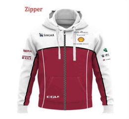 Alfa Racing Fan Zipper Hoodie 1 Top Jersey Men's Pullover Clothing 2021 Season Racing Commemorative Sweatshirt6729178