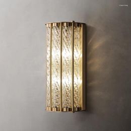 Wall Lamp All Copper Light Luxury Living Room Atmospheric Modern Simple And High-End El Lobby Corridor Aisle VC