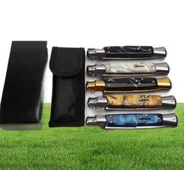 9 Inch Italian Mafia Godfather Single Action Automatic Knife D2 Blade Camping Pocket Survival Auto Knives A07 C07 UT85 UT88 BM 3315560896