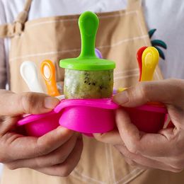 2024 Ice Cream Ice Pops Mould Portable Food Grade Popsicle Mould Ball Maker Baby DIY Food Supplement Tools Fruit Shake Accessories for for