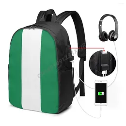 Backpack Nigeria Flag Nigerian Country Map IT'S IN MY DNA Fans Student Schoolbag Travel Casual Laptop Back Pack Unisex