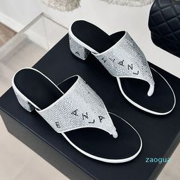 Womens Thongs Sandals Black Silver Casual Shoe Outdoor Beach Shoe With Dust Bag