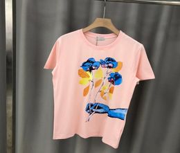 2020 Spring Summer Luxury Europe Paris Painting Flower art Print Tshirt Fashion Men Women T Shirt pure Cotton Tee Top8019618