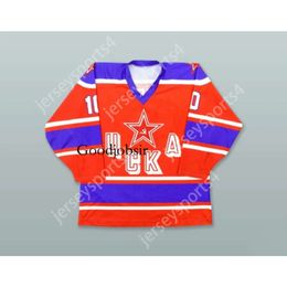 Gdsir Custom PAVEL BURE 10 SOVIET RED ARMY HOCKEY JERSEY NEW Top Ed S-M-L-XL-XXL-3XL-4XL-5XL-6XL