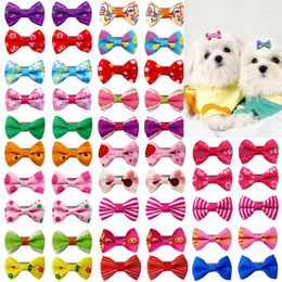 Dog Apparel Ribbon Hair Clip Colourful Barrettes Hairgrip Headwear Pet Bows Girls Hairpins Accessories 12pcs/lot