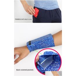 Wrist Support The New Fashion Men Women Wallet Pouch Band Zipper Running Travel Gym Cycling Safe Sport Bag Mobile Phone Drop Delivery Dhbky