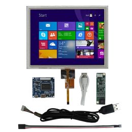 8 Inch 1024*768 IPS LCD Display Screen Digitizer Touchscreen Driver Control Board HDMI-Compatible Raspberry Pi DIY Monitor Kit
