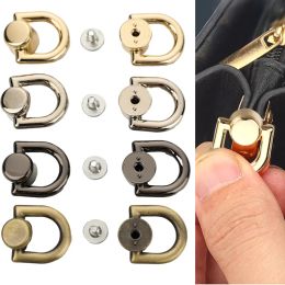 1/4pcs D-shaped Ring Bag Handles Chain Hook Bag Side Clip Screw Nail Rivet Handbag Strap Connector Clasp Buckle DIY Craft